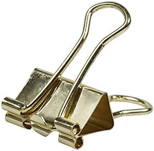 JAM PAPER Colorful Binder Clips - Small - 3/4 Inch (19 mm) - Gold Binderclips - 25/Pack - Image 3