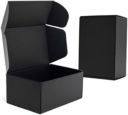 Timirog 9x6x4 Inches Black Shipping Boxes 25 Pack Corrugated Cardboard by Timirog