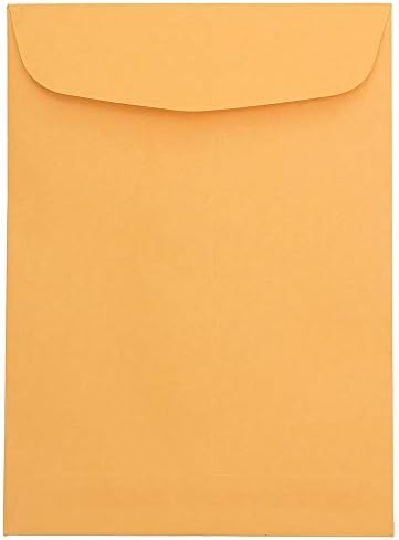 JAM PAPER 7 1/2 x 10 1/2 Open End Catalog Envelopes - Brown Kraft Manila - 100/Pack by JAMPaper
