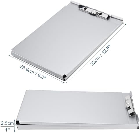 ZCZN Recycled Aluminum Storage Clipboard, Clipboard Box, Form Holder, Suitable for School, Office, Jobsite or Medical Staff, Silver - Image 2