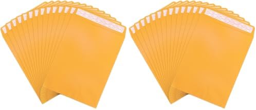Manilla Envelopes 9x12 Self Seal 100 PCS, Goefun Brown Kraft Large Envelopes 9x12 Letter Size for Mailing - 100GSM Paper (Pack of 2) by Goefun
