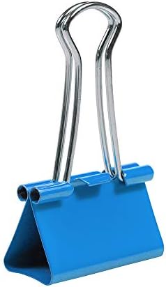 JAM PAPER Colorful Binder Clips - Medium - 1 1/4 Inch (32 mm) - Blue Binderclips - 15/Pack - Image 5
