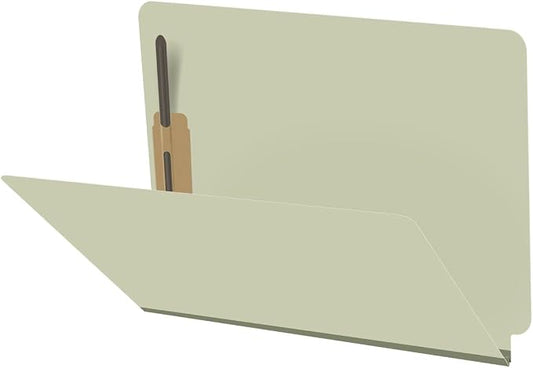 25 Pt. Pressboard Classification Folders, Full Cut End Tab, Letter Size, No Dividers, Green (Box of 25) by Ecom+Folders