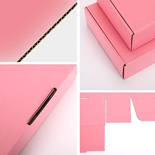 6x4x4 inch Pink Shipping Boxes for Small Business- Set of 25 - Image 3