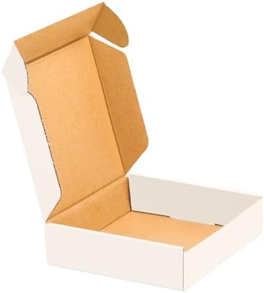 50 pack Small Shipping Box,4x4x1'',Corrugated Mailer,Wonfer Cardboard Box, White by Wonfer