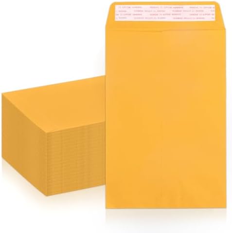 Goefun 100 Pack Manilla Envelopes 6x9 by Goefun
