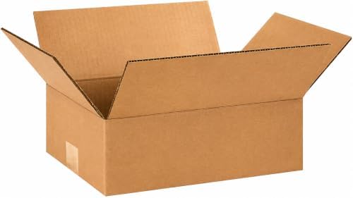BOX USA Shipping Boxes Flat 12"L x 9"W x 4"H, 25-Pack | Corrugated Cardboard Box for Packing, Moving and Storage by BOXUSA