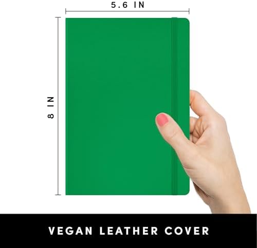 PAPERAGE Lined Journal Notebook, Hardcover Journal for Women & Men, 160 Pages, (5.6 in x 8 in), College Ruled Journaling Notebook for Work, School Supplies & Note Taking, (Green) - Image 2