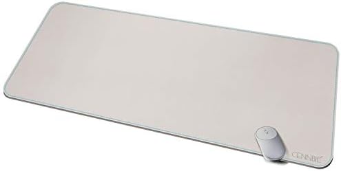 CENNBIE 47.2" x 19.6" Leather Desk mat, Desk mats on top of desks,Perfect Desk Mate for Office and Home(Cream) by CENNBIE