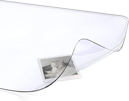 Oterri Clear Writing Desk Pad, 14’’x30” Heat Resistant Waterproof PVC Round Edge Durable Desk Protect Mat, Anti-Static Writing Mat Table Protector - Image 5