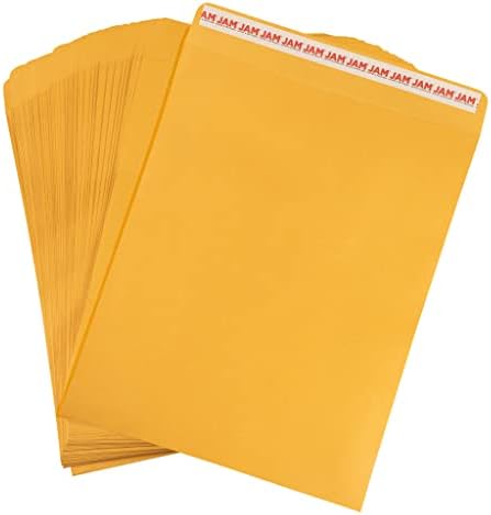 JAM PAPER 11 1/2 x 14 1/2 Open End Catalog Commercial Envelopes with Peel and Seal Closure - Brown Kraft Manila - 50/Pack - Image 5