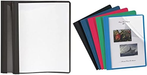 Oxford Clear Front Report Covers, Black, Letter Size, 25 per Box (55806EE) & Clear Front Report Covers, Assorted Colors, Letter Size, 25 per Box (55813EE) by Unknown