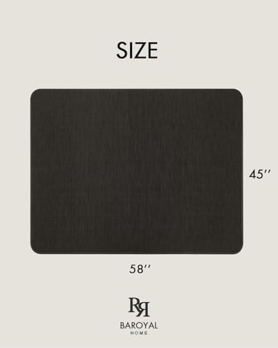 BARoyal Office Chair Mat for Hardwood Floor Under Desk Computer Rolling Chair Mat for Wood/Tile Floor Non-Slip Heavy Duty Desk Rug PVC Plastic Hard Floor Protector 45"x 58" (Espresso) - Image 6
