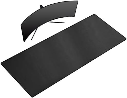Cacoy 59"x27.5" Leather Desk Mat, Waterproof Office Desk Pad Blotter, Black by Cacoy