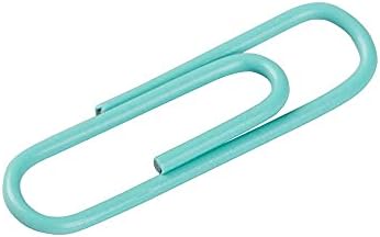 JAM Paper Colored Standard Paper Clips - Small - Teal - 100/pack - Image 4