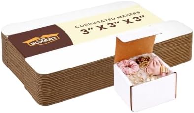The Boxery Corrugated Mailers White Tuck Shipping Boxes (3x3x3) - Image 4