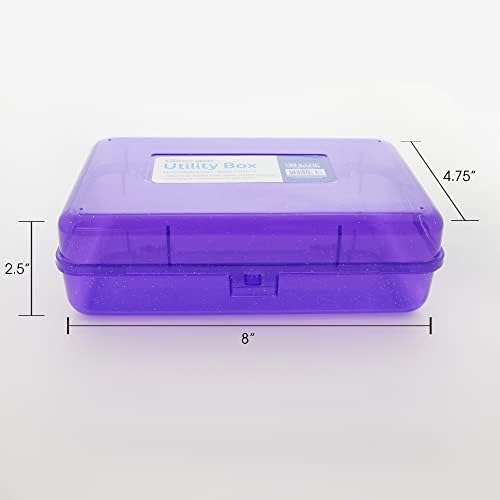 BAZIC PRODUCTS Glitter Multipurpose Pencil Box, Stackable, 24-Case - Image 3