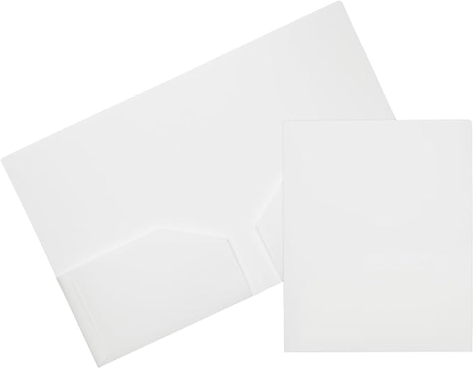 JAM PAPER Heavy Duty Plastic 2 Pocket Extra Tough School Folders - Assorted Business Colors - 6/Pack - Image 6
