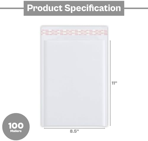 PSBM #2 100 PCS 8.5 x 12 Inch White Kraft Bubble Mailers, Cushion Padded Envelopes, Self-Sealing Peel-Off Strip, Ideal for Shipping CD, DVD, Jewelry, Photos, Magazine, Books, Clothes and More - Image 3