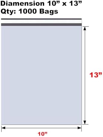 iMBAPrice 1000 - 10x13 Premium Matte Finish White Poly Mailers Envelopes Bags (iMBA-4PM-1000) - Image 2