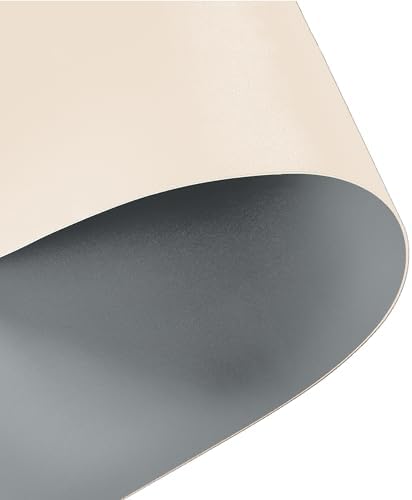 Faux Leather Table Cover,1.8mm Thick,42x60 Inch Table Protector,Table Protector for Dining Room Table,Dining Table Cover,Table Cover Protector(Beige+Light Gray,42x60) by Zinkooat