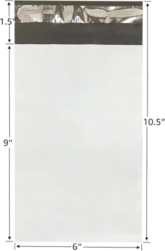 Poly Mailers 6"x9" Inches 1000 Pack Self Self Adhesive Shipping Bags for Clothing Poly Package Bags Lightweight & Waterproof - Image 2