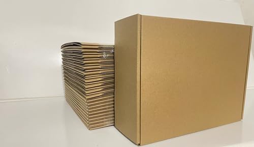 13x10x4 Inch Set of 18 Pack Brown Corrugated Shipping Boxs - Cardboard Boxes for Mailing, Packing and Literature Mailer Boxes, Small Business Mailing Bulk - Image 6