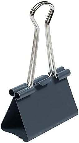 JAM PAPER Colorful Binder Clips - Large - 1 1/2 Inch (41 mm) - Grey Binderclips - 12/Pack - Image 6
