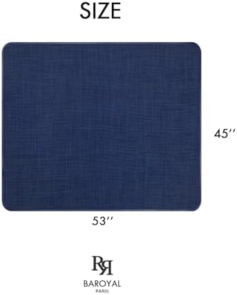 BARoyal Office Chair Mat for Hardwood Floor Under Desk Computer Rolling Chair Mat for Wood/Tile Floor Non-Slip Heavy Duty Desk Rug PVC Plastic Hard Floor Protector 45" x 53"(Indigo) - Image 6