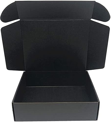 Black Shipping Boxes 15x11x3.1 Inch Cardboard Storage Mailer Box 15 Pack by NO.1987+commerce