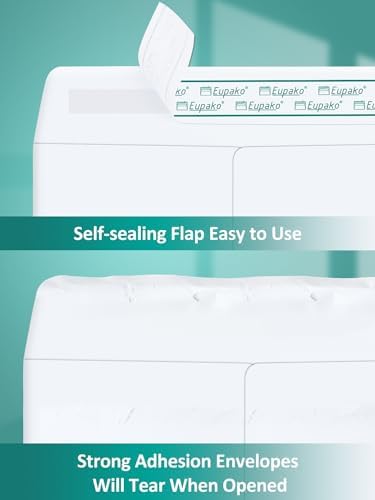 Eupako Catalog Envelopes 6x9 Small White Envelopes Self Seal 250 Pack for Mailing, Organizing, Storage - Image 5