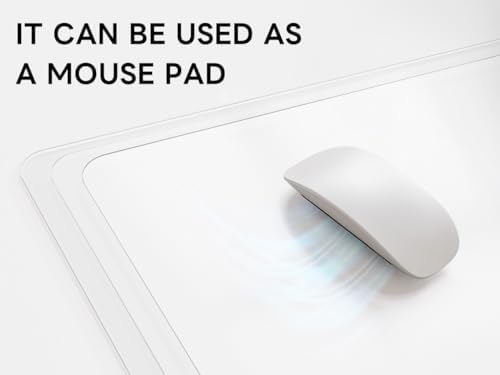 YSAGi Frosted Transparent Desk Pad, 43x30.7inch, PVC, Non-Slip, Heat Resistant & Waterproof - Image 2