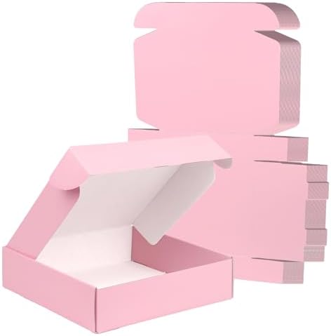 FORBFAN 8x8x2 Pink Shipping Boxes Small 30 Pack, Mailer Boxes for Small Business, Corrugated Cardboard Boxes for Packaging Mailing Shipping by FORBFAN-US