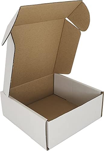 50 Pack 5x5x2'' Small Shipping Boxes, Corrugated Cardboard Mailers for Business, White (CM552) by CH-BOX