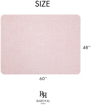 BARoyal Office Chair Mat for Hardwood Floor Under Desk Computer Rolling Chair Mat for Wood/Tile Floor Non-Slip Heavy Duty Desk Rug PVC Plastic Hard Floor Protector 48" x 60"(Blush) - Image 6