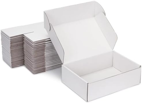 9x6x3 inch White Shipping Boxes for Small Business- Set of 25 by Yidomto