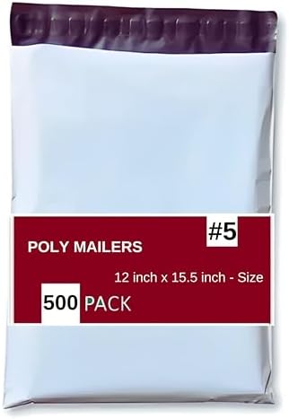 Poly Mailers 12.5"x15.5" Inches 500 Pack Self Self Adhesive Shipping Bags for Clothing Poly Package Bags Lightweight & Waterproof - Image 3