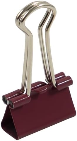 JAM PAPER Colorful Binder Clips - Small - 3/4 Inch (19 mm) - Burgundy Binderclips - 25/Pack - Image 2
