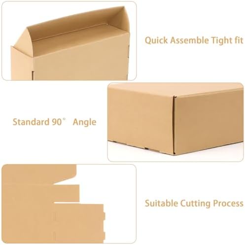 Shipping Boxes Medium 10x8x2 Inches, 40 Pack Brown Corrugated Cardboard Mailer Boxes for Packaging Small Business Mailing Gift - Image 4