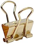 JAM PAPER Colorful Binder Clips - Extra Small - 3/5 Inch (15 mm) - Gold Binderclips - 30/Pack - Image 3