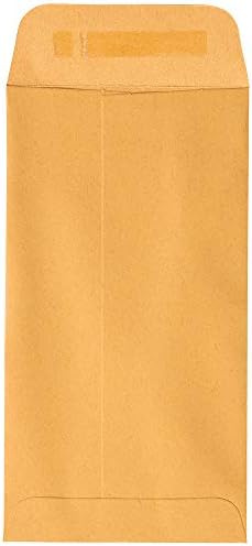 JAM PAPER #7 Coin Business Envelopes with Peel and Seal Closure - 3 1/2 x 6 1/2 - Brown Kraft Manila - Bulk 500/Carton - Image 4