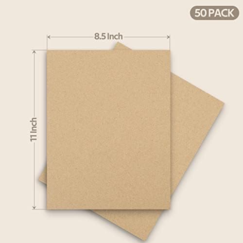 Golden State Art 50 Pack 8.5x11 Corrugated Cardboard Sheet 2mm Flat Inserts - Image 2