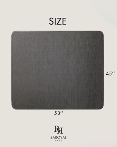 Baroyal Office Chair Mat for Hardwood Floor Under Desk Computer Rolling Chair Mat for Wood/Tile Floor Non-Slip Heavy Duty Desk Rug PVC Plastic Hard Floor Protector 45"x 53" (Espresso) - Image 2