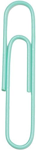 JAM Paper Colored Jumbo Paper Clips - Teal Paperclips - 75/pack - Image 3
