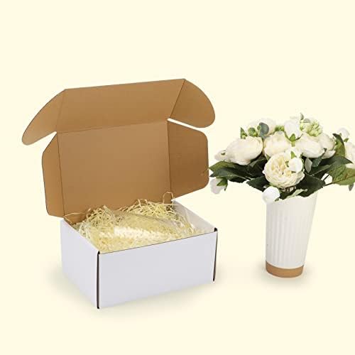 HORLIMER 9x6x4 inches Shipping Boxes Set of 25, White Corrugated Cardboard Box Literature Mailer - Image 5