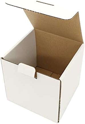 ROTCH 200 Pack of 4x4x4’’ Small Shipping Boxes, Sturdy Corrugated Cardboard Mailers, White (M444-W-200) by ROTCH