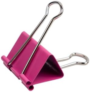 JAM PAPER Colorful Binder Clips - Large - 1 1/2 Inch (41 mm) - Pink Binderclips - 12/Pack - Image 4
