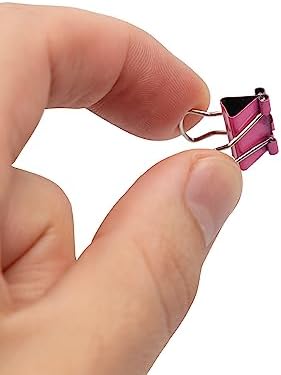 JAM PAPER Colorful Binder Clips - Extra Small - 3/5 Inch (15 mm) - Pink Binderclips - 30/Pack - Image 6