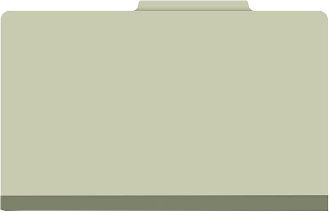 25 Pt. Pressboard Classification Folders, 2/5 Cut ROC Top Tab, Legal Size, No Dividers, Light Green (Box of 25) - Image 3