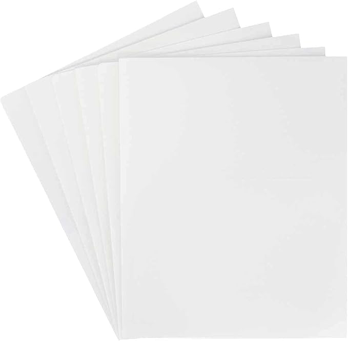 JAM PAPER Heavy Duty Plastic 2 Pocket Extra Tough School Folders - White - 6/Pack - Image 3